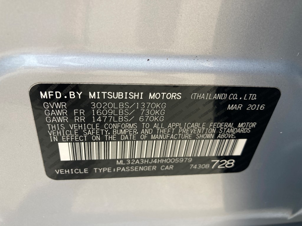 Used - Mitsubishi Mirage ES Hatchback for sale in Staten Island NY