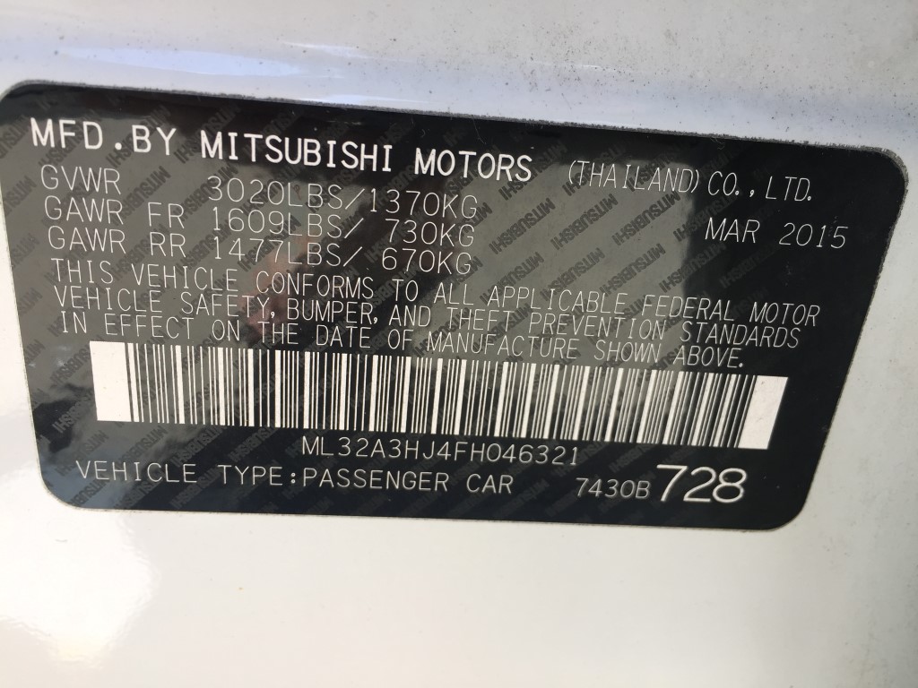 Used - Mitsubishi Mirage Hatchback for sale in Staten Island NY