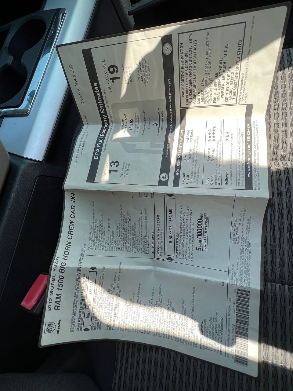 Used - RAM 1500 Big Horn 4x4 Pickup Truck for sale in Staten Island NY