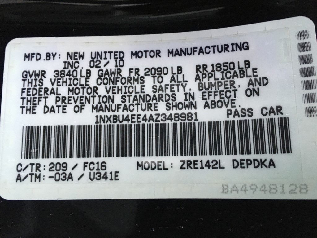 Used - Toyota Corolla LE Sedan for sale in Staten Island NY