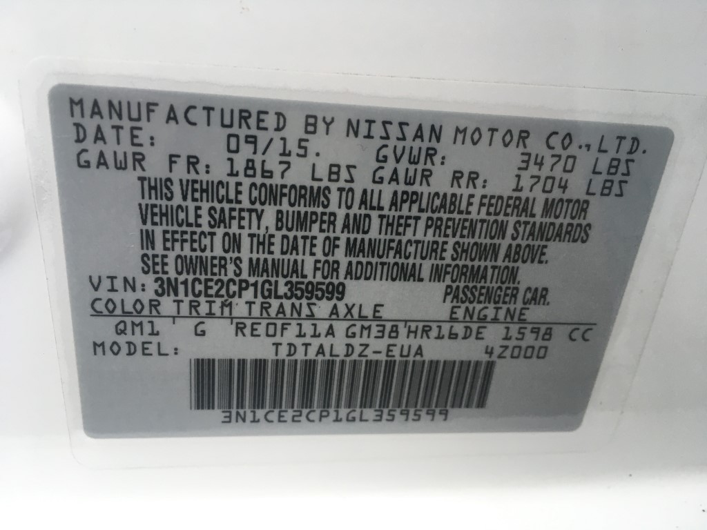 Used - Nissan Versa Note SV Hatchback for sale in Staten Island NY