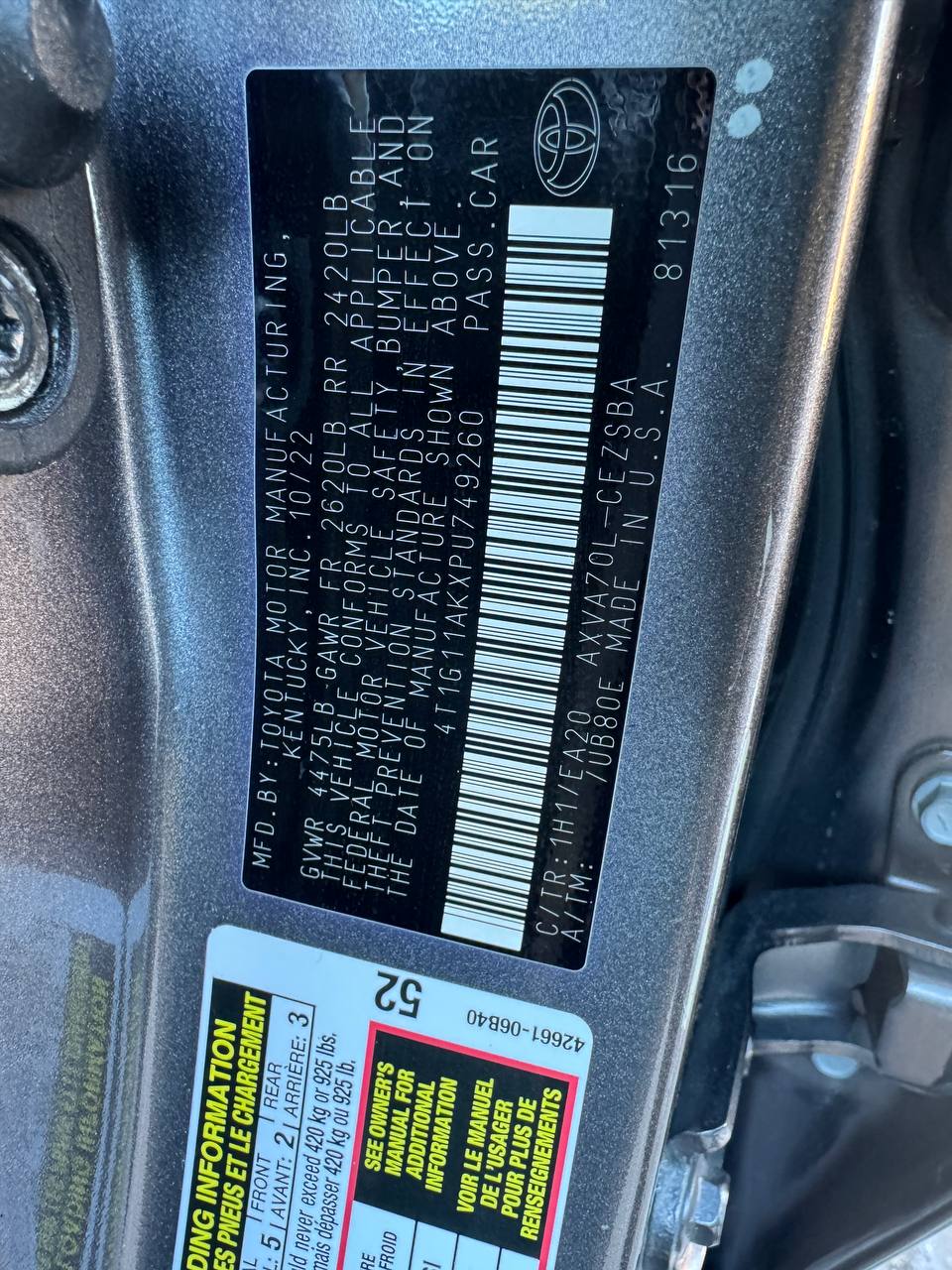 Used - Toyota Camry SE SEDAN for sale in Staten Island NY