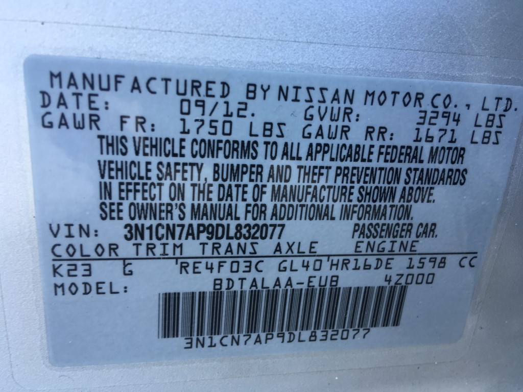 Used - Nissan Versa S Sedan for sale in Staten Island NY