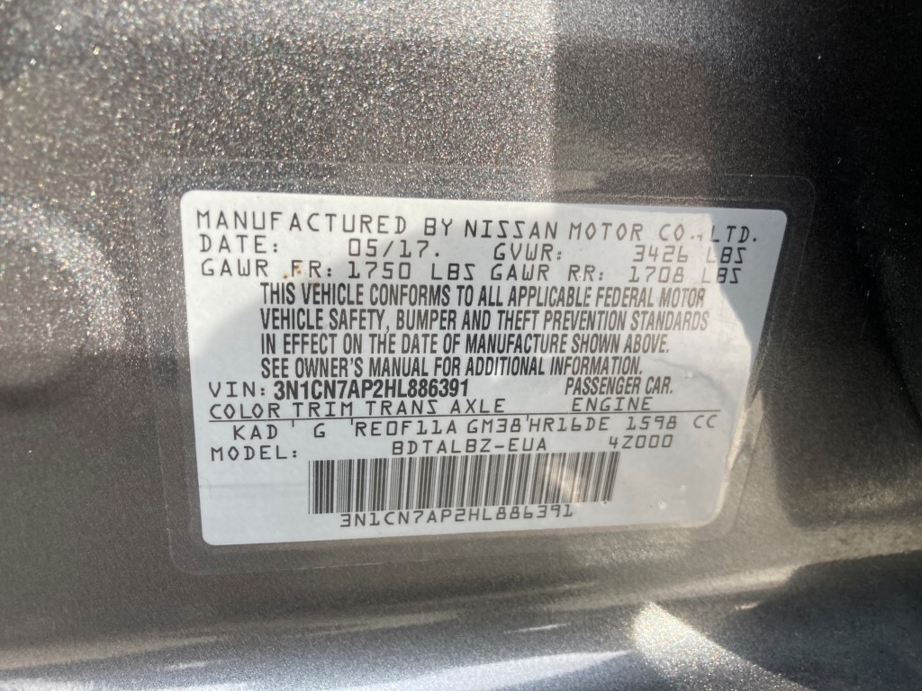 Used - Nissan Versa SV Sedan for sale in Staten Island NY