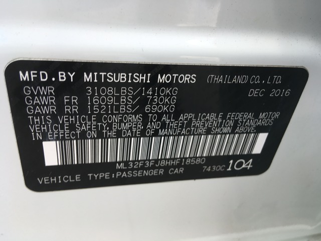 Used - Mitsubishi Mirage G4 ES Sedan for sale in Staten Island NY